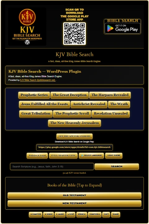 KJV Bible Search WordPress Plugin live interface