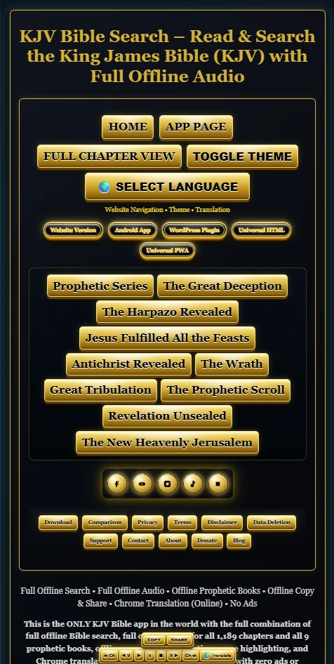 KJV Bible Search official website responsive mobile interface